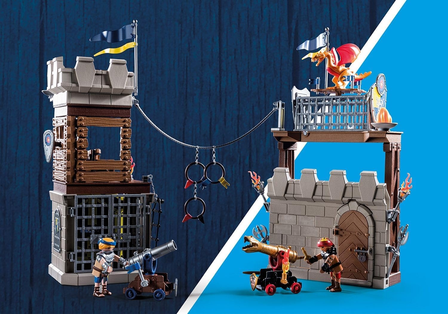 PLAYMOBIL Novelmore 71298 Novelmore vs. Burnham Raiders - Toernooi arena, episch gevecht tussen de Novelmore ridder Arwynn en Burnham Raider Dash, speelgoed voor kinderen vanaf 4 jaar