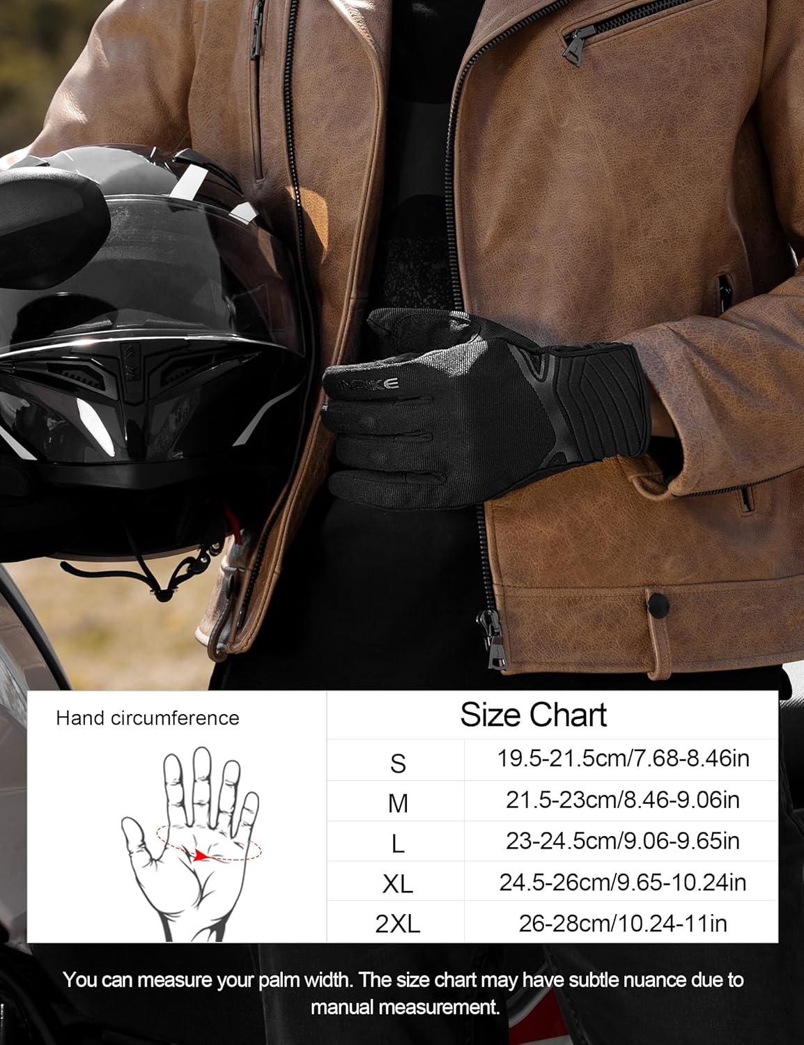 INBIKE Winter Motorhandschoenen Warm Hard Knuckle Bescherming Waterdicht Motorfiets Handschoenen Heren Dames (IM902W)