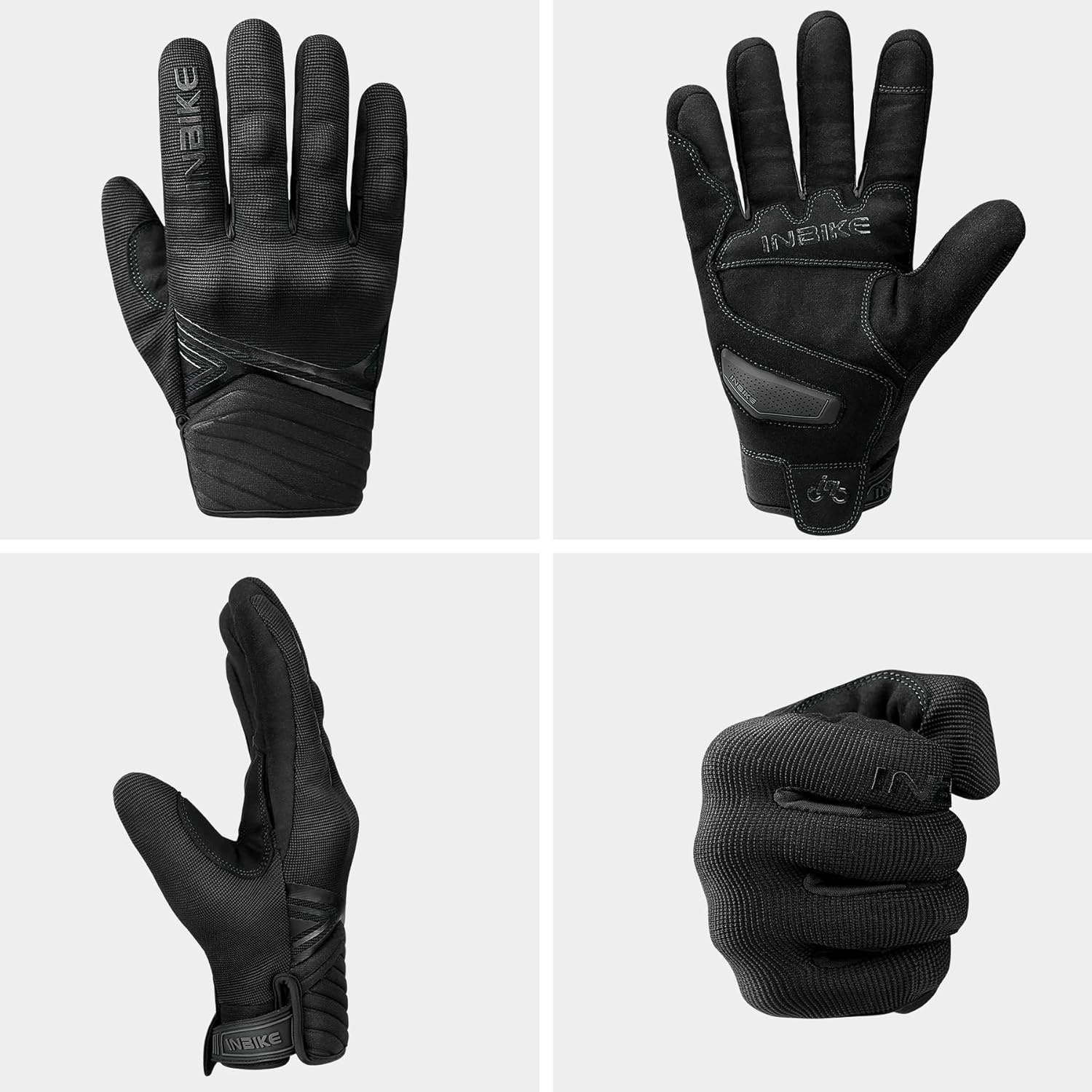 INBIKE Winter Motorhandschoenen Warm Hard Knuckle Bescherming Waterdicht Motorfiets Handschoenen Heren Dames (IM902W)
