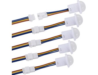 Greluma 5 stuks 110V/220V PIR-infraroodsensorschakelaar, mini-infraroodbewegingsdetector voor binneninstallatie