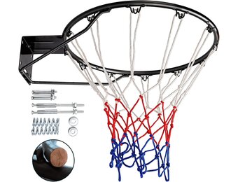 Dripex Basketbalring 45 cm met Net - Wandmontage