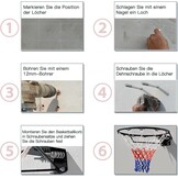 Dripex Basketbalring 45 cm met Net - Wandmontage