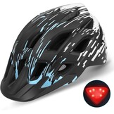 Tadpole Fietshelm voor Volwassenen met Achterlicht en Afneembaar Vizier - Zwart/Blauw - 57-61 cm