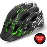 Tadpole Fietshelm voor Volwassenen met Achterlicht en Afneembaar Vizier - Zwart/Blauw - 57-61 cm