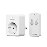 TESSAN Draadloos stopcontact met afstandsbediening, stopcontact met 30,5 m bereik, 3600 W binnen, schakelbaar met magnetisch, programmeerbaar
