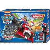 Carrera GO!!! Paw Patrol Ready Race Rescue Set, 2 slotcars incl. 2 handcontrollers met turbo-knop, inclusief Chase en Marshall, afstandlengte van 4,9 m met looping en rondeteller, schaal 1:43
