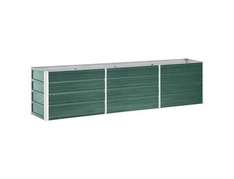 vidaXL Plantenbak verhoogd 240x40x45 cm gegalvaniseerd staal groen