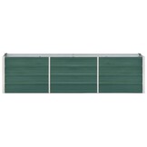 vidaXL Plantenbak verhoogd 240x40x45 cm gegalvaniseerd staal groen