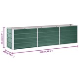 vidaXL Plantenbak verhoogd 240x40x45 cm gegalvaniseerd staal groen