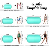 FBSPORT Gymnastiek Air Roll 100/120 cm - Opblaasbare Cilinder voor Yoga, Fitness en Gymnastics met Draagtas