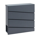 Brievenbus Modern Antraciet - 37x37x10 cm
