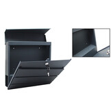 Brievenbus Modern Antraciet - 37x37x10 cm