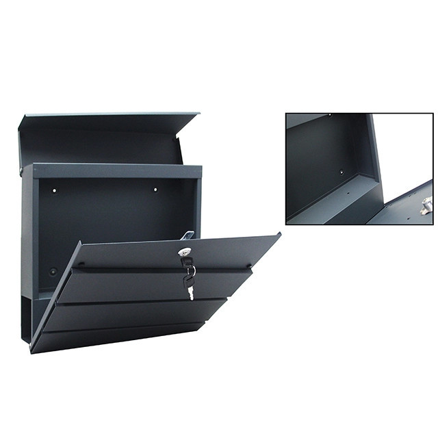 Brievenbus Modern Antraciet - 37x37x10 cm