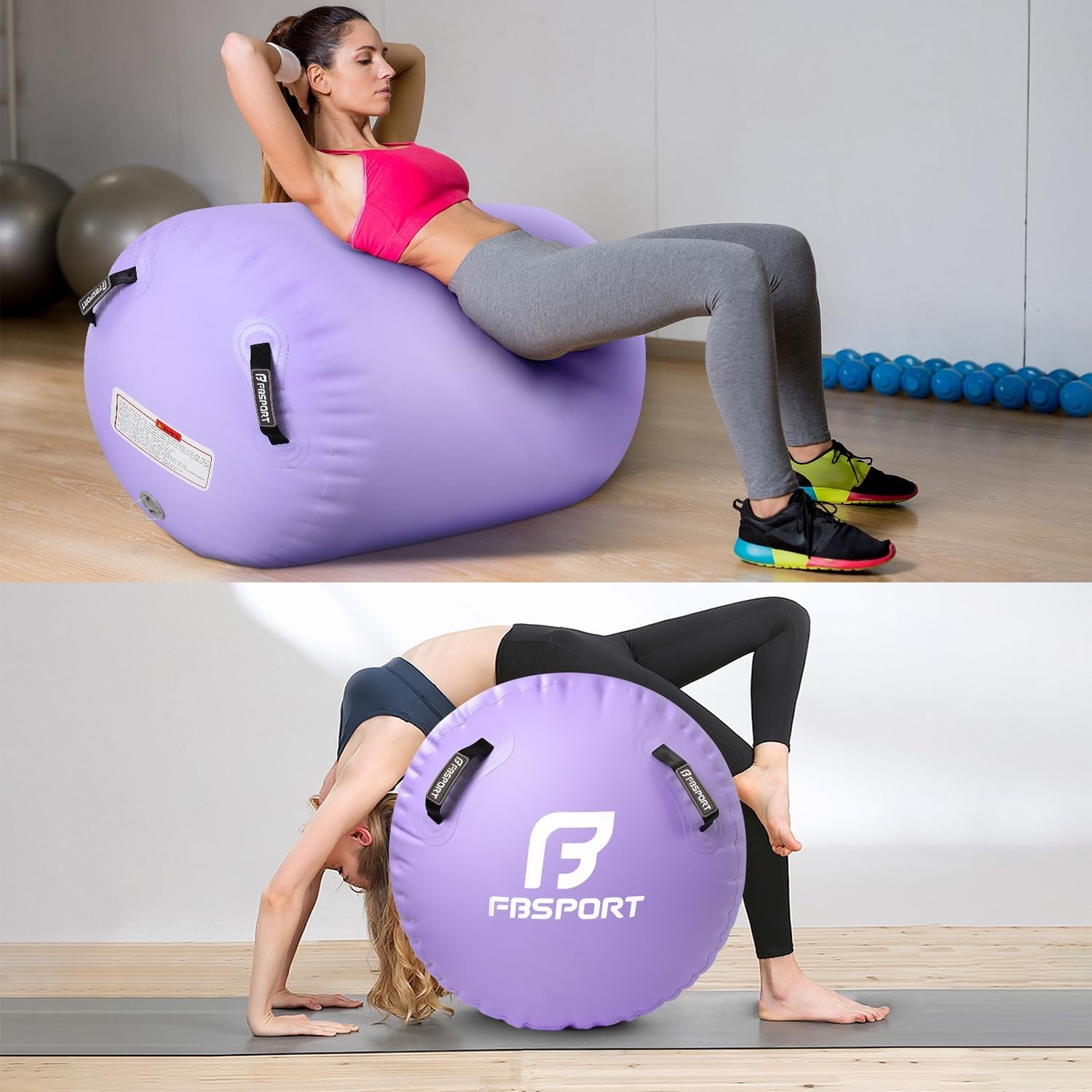 FBSPORT Balanceer Balk 240 cm Groen - Opvouwbaar voor Kinderen