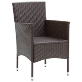 vidaXL Tuinstoelen 2 st poly rattan bruin