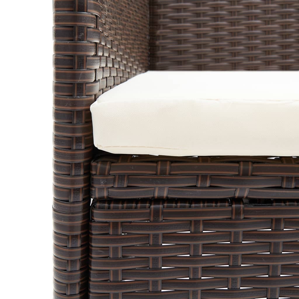 vidaXL Tuinstoelen 2 st poly rattan bruin