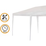 Aktive Garden 53992 paviljoen van kunststof, wit, 300 x 600 x 255 cm, met stalen buizen