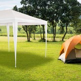Aktive Garden 53992 paviljoen van kunststof, wit, 300 x 600 x 255 cm, met stalen buizen