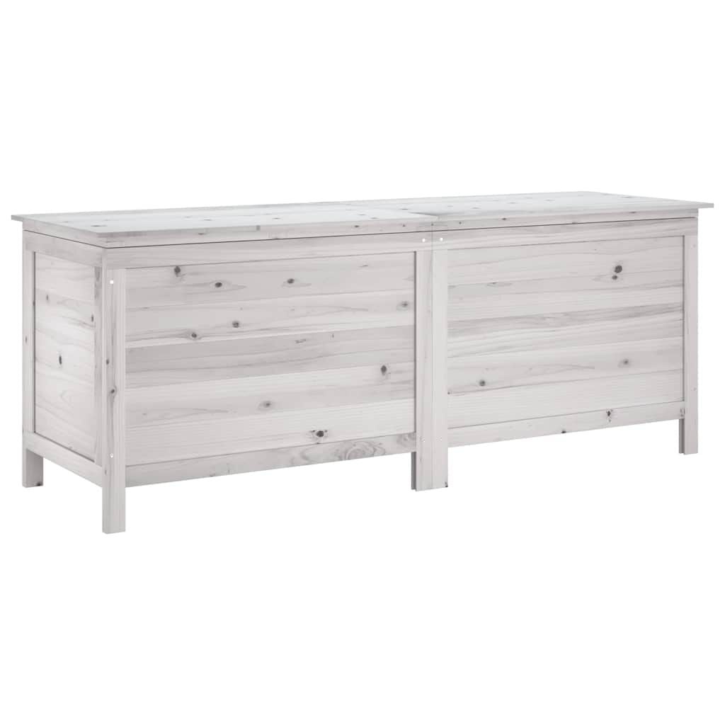 vidaXL Tuinbox 150x50x56,5 cm massief vurenhout wit