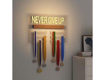 Ammonite Light up Medal Hanger Display, Houder Rack voor Awards of Linten, Sport Thema Lint Houder voor Muur, Gelaagd Award Rack