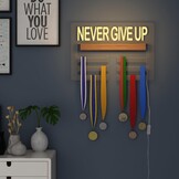 Ammonite Light up Medal Hanger Display, Houder Rack voor Awards of Linten, Sport Thema Lint Houder voor Muur, Gelaagd Award Rack