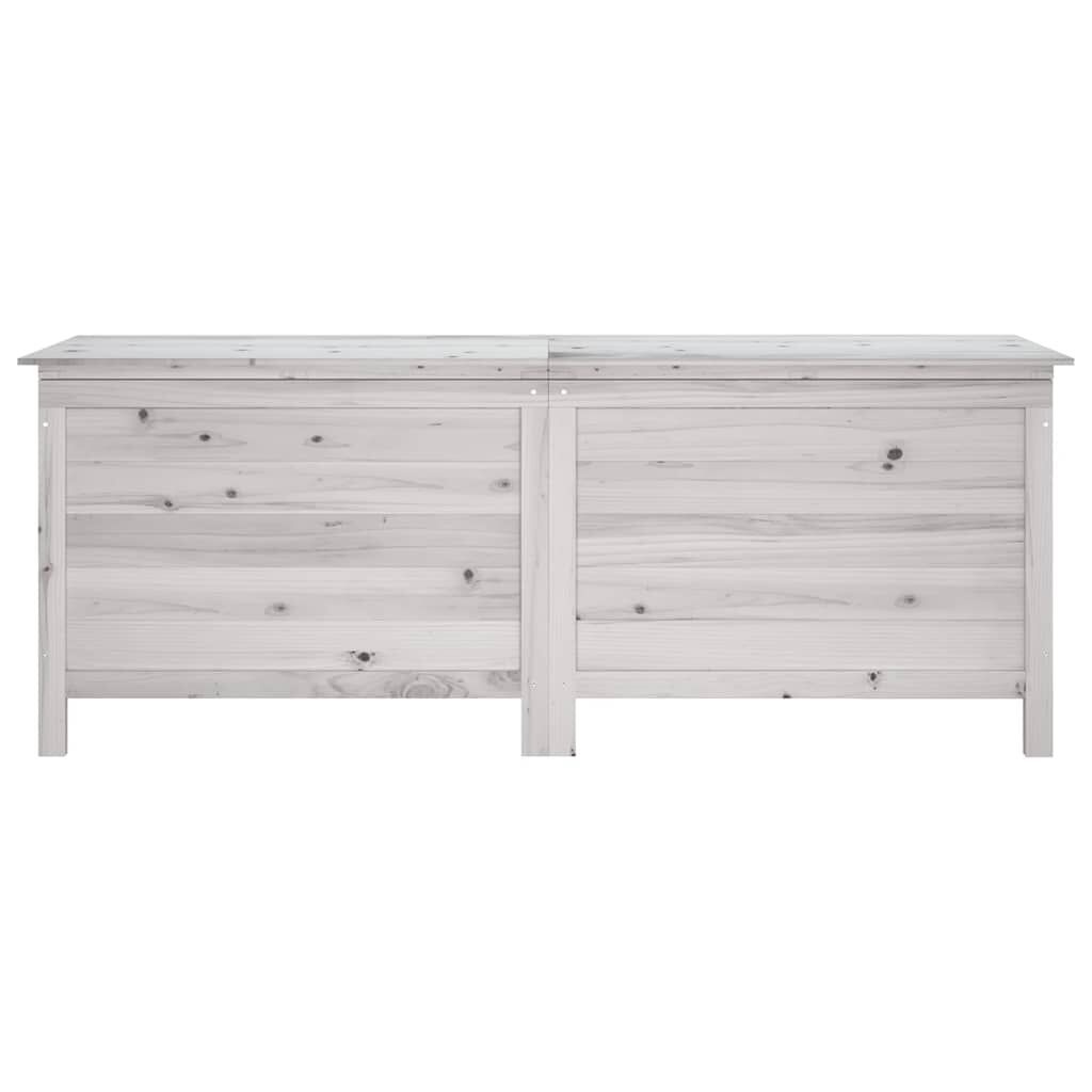 vidaXL Tuinbox 150x50x56,5 cm massief vurenhout wit