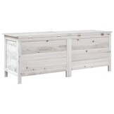 vidaXL Tuinbox 150x50x56,5 cm massief vurenhout wit