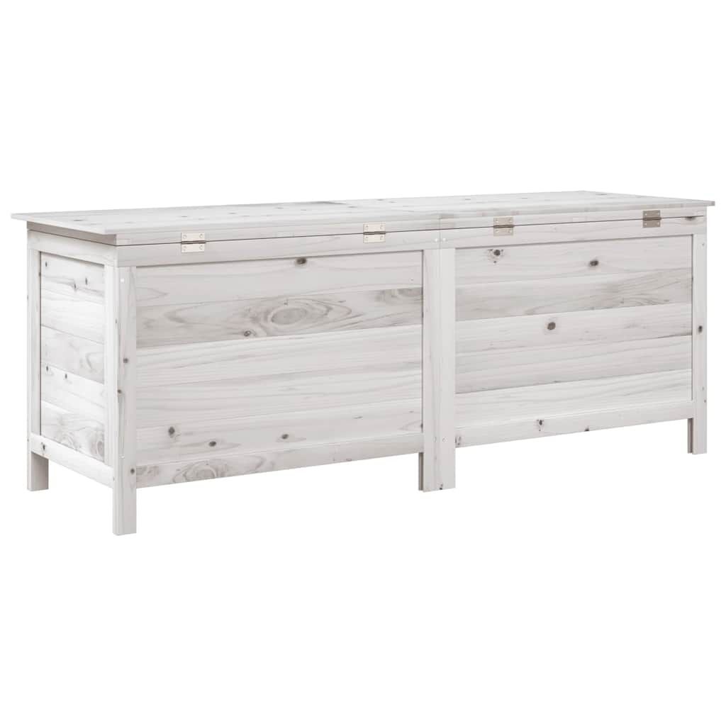 vidaXL Tuinbox 150x50x56,5 cm massief vurenhout wit