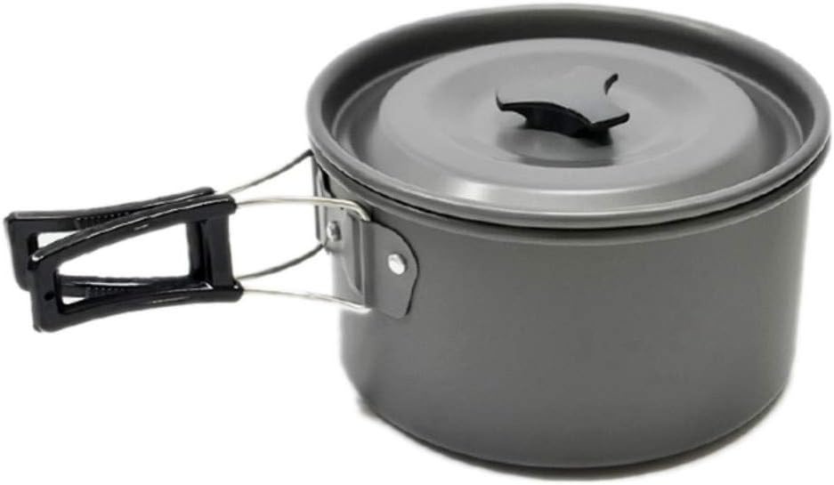 JZK camping kookgereiset, 2 - 3 personen, opvouwbare camping pannenset, steelpan, pan, theepot voor buiten, picknicken, kamperen en wandelvakanties