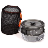 JZK camping kookgereiset, 2 - 3 personen, opvouwbare camping pannenset, steelpan, pan, theepot voor buiten, picknicken, kamperen en wandelvakanties