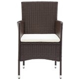 vidaXL Tuinstoelen 4 st poly rattan bruin