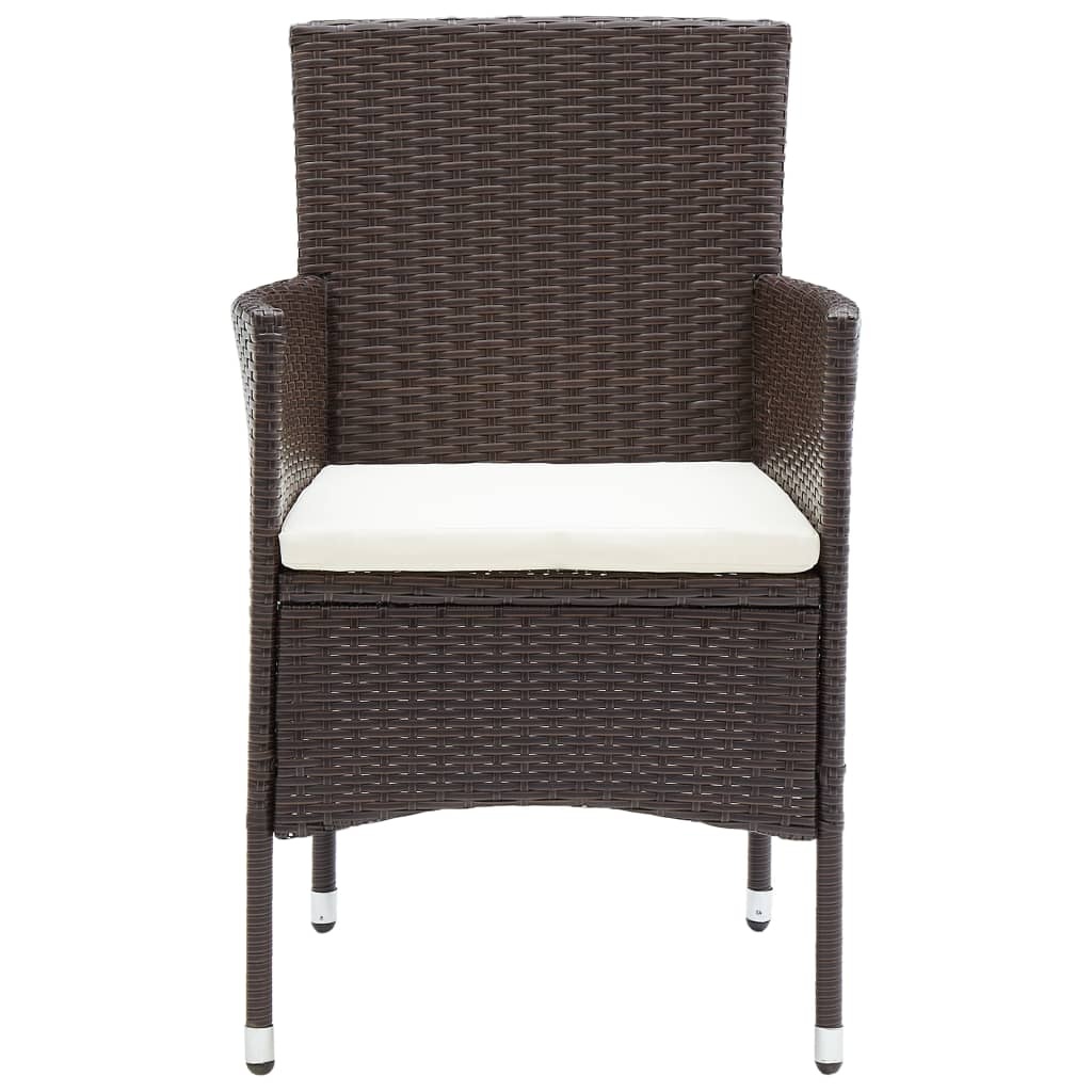 vidaXL Tuinstoelen 4 st poly rattan bruin