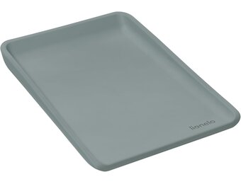 LIONELO Megs Aankleedkussen 70×49×7 cm – Waterdicht Antislip & Veilig, Zacht PU Schuim met Opstaande Randen, Veilig vanaf Geboorte, Vrij van Schadelijke Stoffen, Onderhoudsvriendelijk, Grijs
