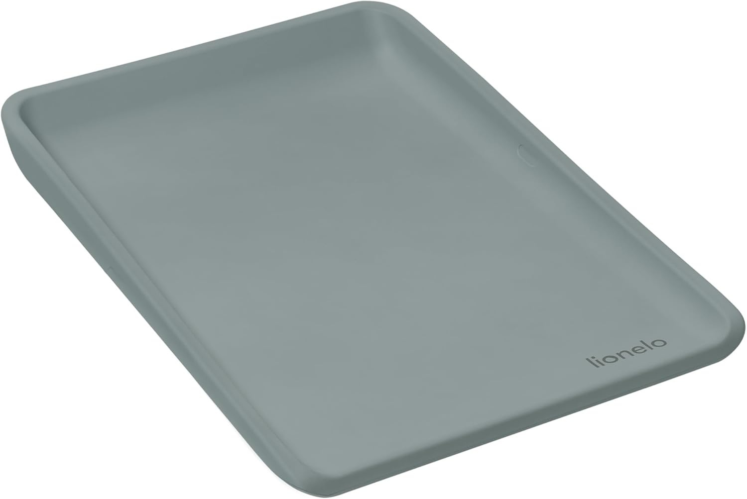 LIONELO Megs Aankleedkussen 70×49×7 cm – Waterdicht Antislip & Veilig, Zacht PU Schuim met Opstaande Randen, Veilig vanaf Geboorte, Vrij van Schadelijke Stoffen, Onderhoudsvriendelijk, Grijs