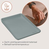 LIONELO Megs Aankleedkussen 70×49×7 cm – Waterdicht Antislip & Veilig, Zacht PU Schuim met Opstaande Randen, Veilig vanaf Geboorte, Vrij van Schadelijke Stoffen, Onderhoudsvriendelijk, Grijs