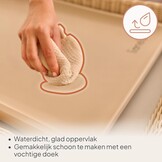 LIONELO Megs Aankleedkussen 70×49×7 cm – Waterdicht Antislip & Veilig, Zacht PU Schuim met Opstaande Randen, Veilig vanaf Geboorte, Vrij van Schadelijke Stoffen, Onderhoudsvriendelijk, Grijs
