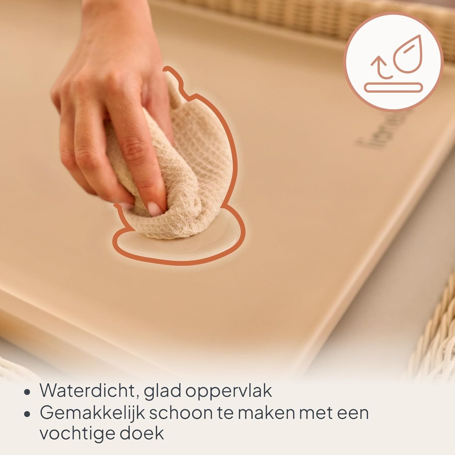 LIONELO Megs Aankleedkussen 70×49×7 cm – Waterdicht Antislip & Veilig, Zacht PU Schuim met Opstaande Randen, Veilig vanaf Geboorte, Vrij van Schadelijke Stoffen, Onderhoudsvriendelijk, Grijs