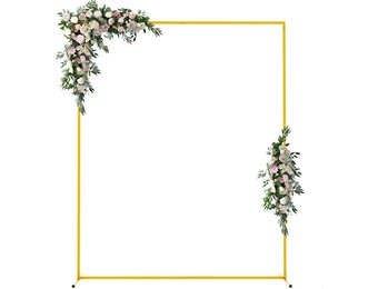 Gouden Vierkante Backdrop Standaard voor Ballonnenboog en Decoratie - 200 x 150 cm