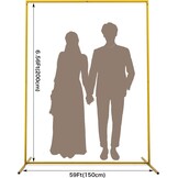 Gouden Vierkante Backdrop Standaard voor Ballonnenboog en Decoratie - 200 x 150 cm