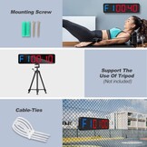 ANJANK Fitnesstimer, LED-wandklok, 38,1 cm, intervaltimer met stopwatch, countdown- en opwaarts, instelbare volume, afstandsbediening