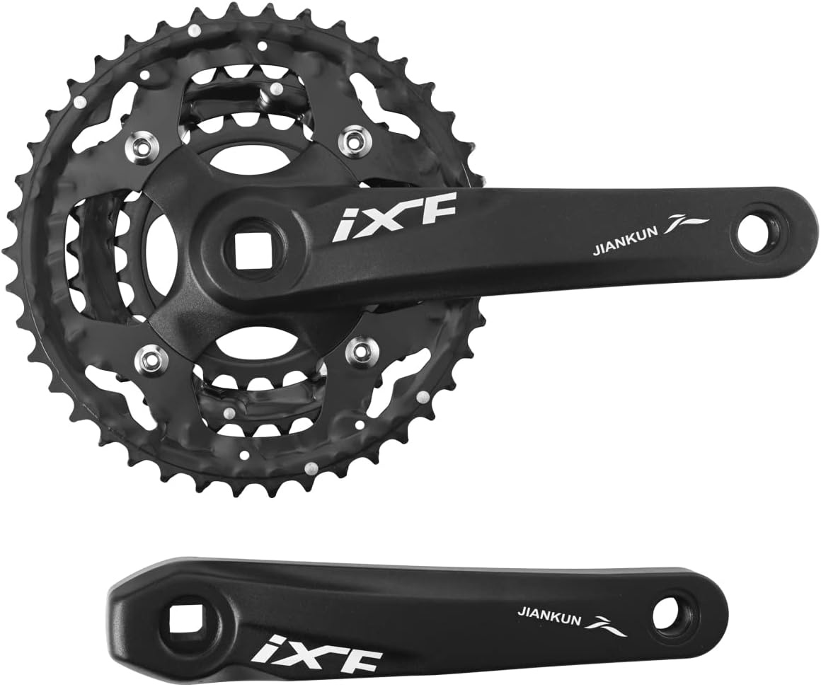 CYSKY Crankstel 3 x 9/10 versnellingen 170 mm 104/64 BCD crankset 44-32-22T/42-32-24T crankstel voor racefiets MTB BMX compatibel met Shimano, SRAM, FSA, Gaint