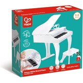 Hape E0338 luxe vleugels | Piano met 30 toetsen, inclusief stoel, elektronisch muziektoetsenbord voor kinderen vanaf 3 jaar, wit