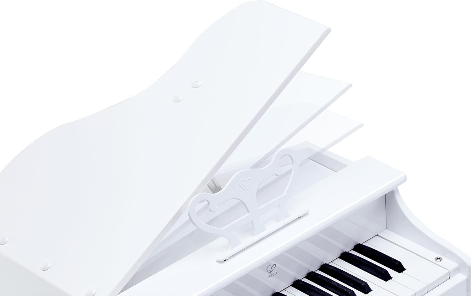 Hape E0338 luxe vleugels | Piano met 30 toetsen, inclusief stoel, elektronisch muziektoetsenbord voor kinderen vanaf 3 jaar, wit