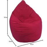 Heunec 671157 Bean Bag, Furniture, Armchair, Red, 220 L