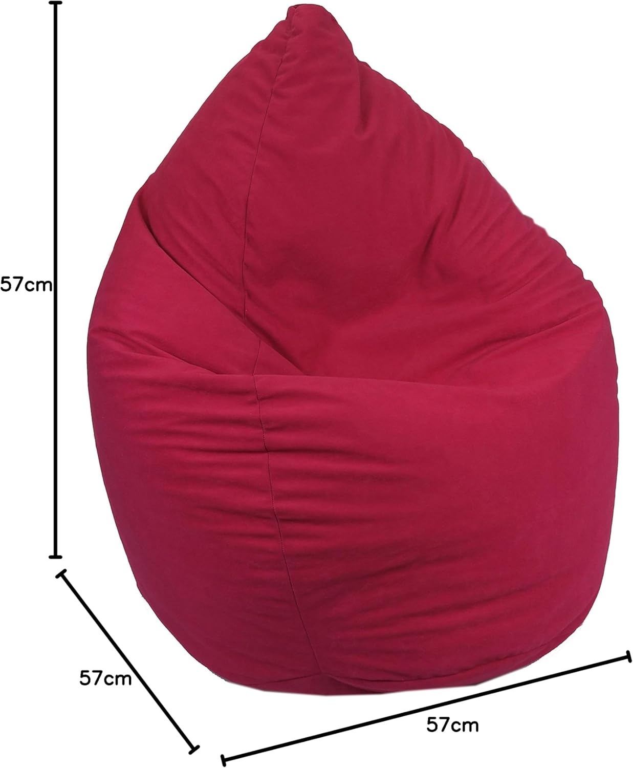 Heunec 671157 Bean Bag, Furniture, Armchair, Red, 220 L
