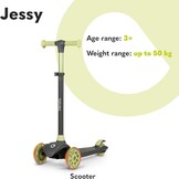 Lionelo Jessy Kinderstep - 3-wieler met LED-wielen - Verstelbaar - Groen