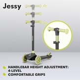 Lionelo Jessy Kinderstep - 3-wieler met LED-wielen - Verstelbaar - Groen