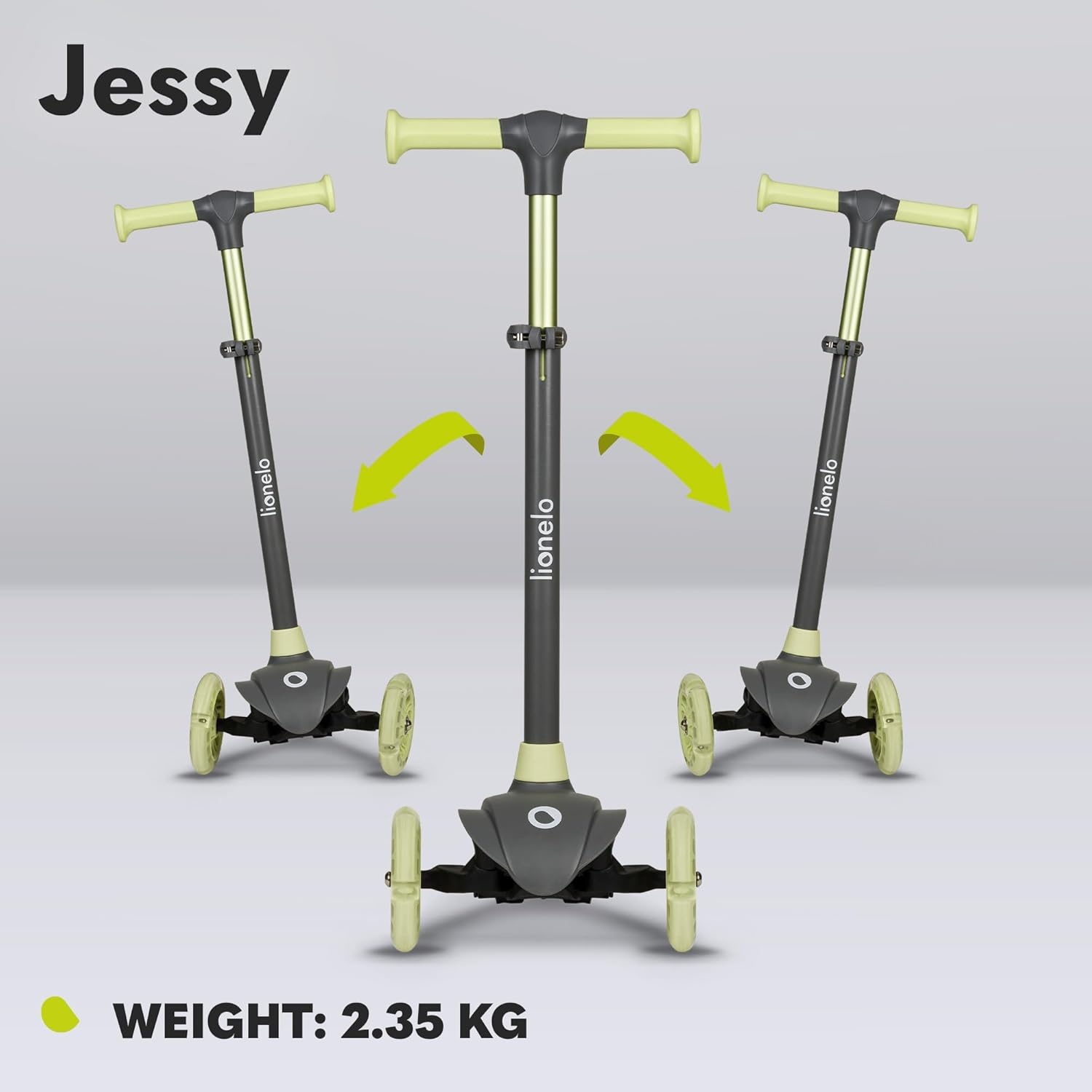 Lionelo Jessy Kinderstep - 3-wieler met LED-wielen - Verstelbaar - Groen
