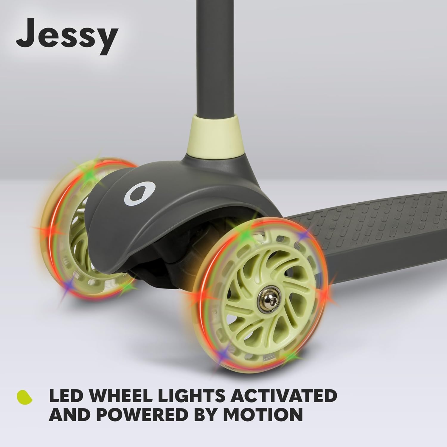 Lionelo Jessy Kinderstep - 3-wieler met LED-wielen - Verstelbaar - Groen
