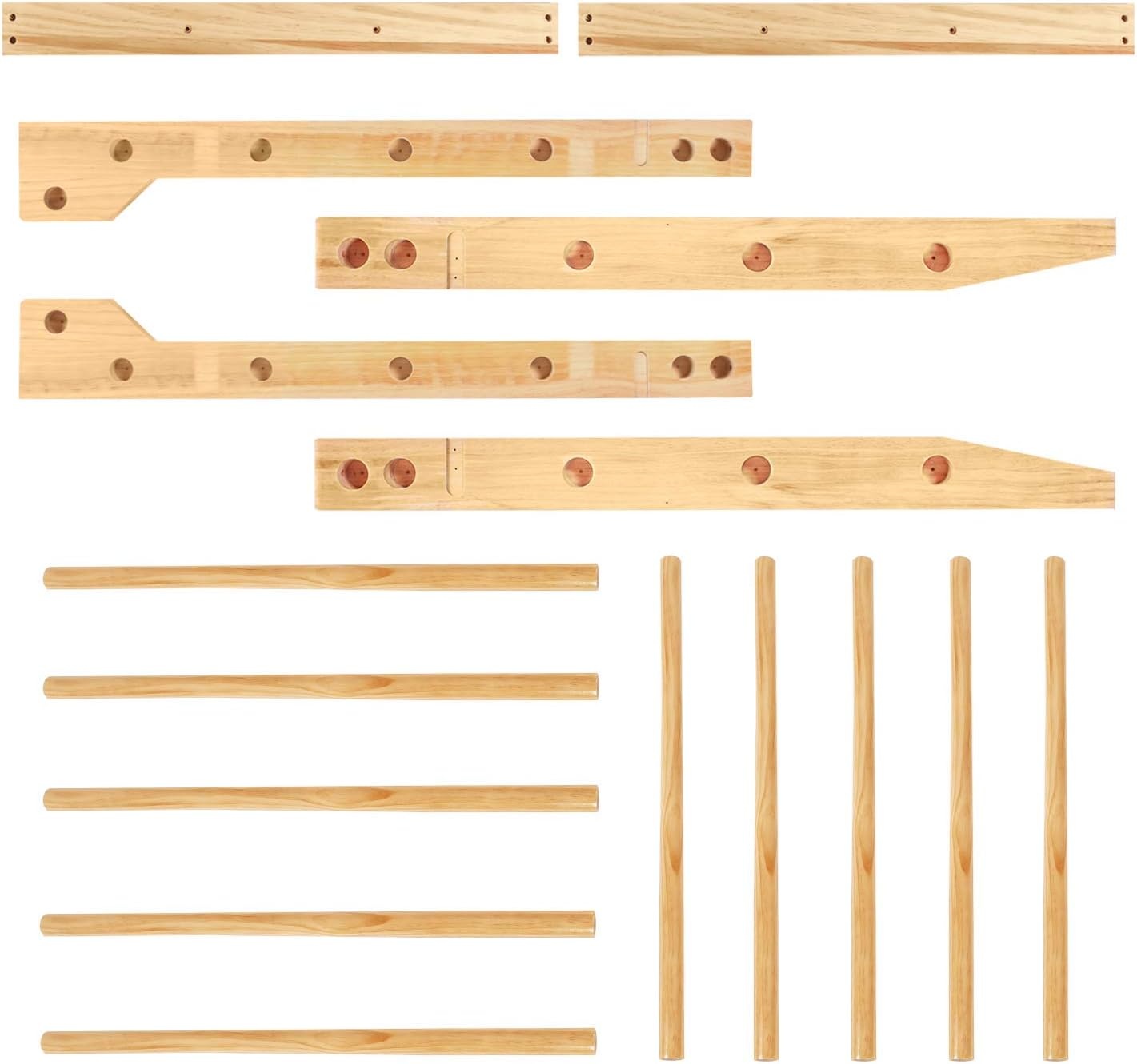 CCLIFE Muur Bars Gymnastiek apparatuur houten look veelkleurige Fitness Gymnastiek muur Klimmen muur Gym Sportartikelen voor volwassenen kinderen